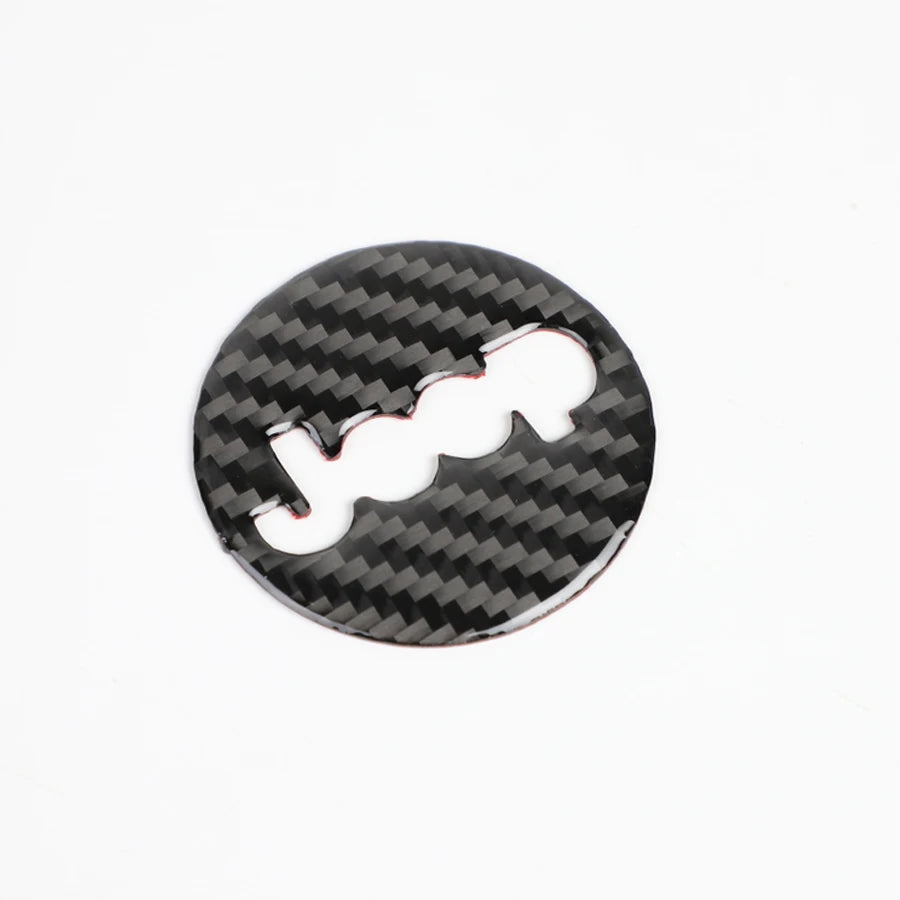 NHAUTP 1Pcs Carbon Fiber Steering Wheel Center Trim Sticker For Jeep Grand Cherokee/Compass/Renegade/Patriot /Wrangler JK