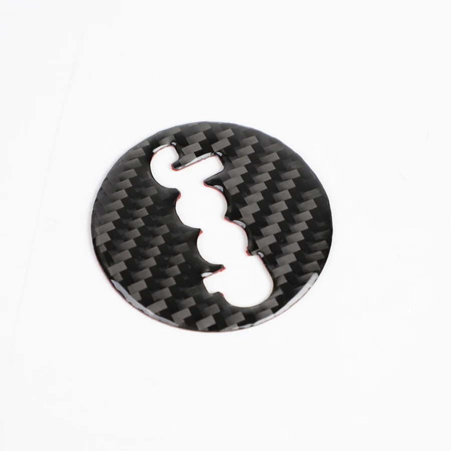 NHAUTP 1Pcs Carbon Fiber Steering Wheel Center Trim Sticker For Jeep Grand Cherokee/Compass/Renegade/Patriot /Wrangler JK