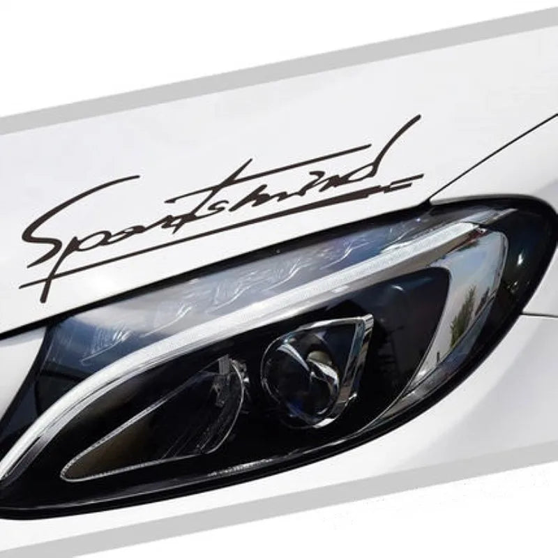 Personality 'Sports Mind' Car Stickers Car Hood Light Eyebrow Decals Reflective Decoration Automobiles Car Accessories Styling