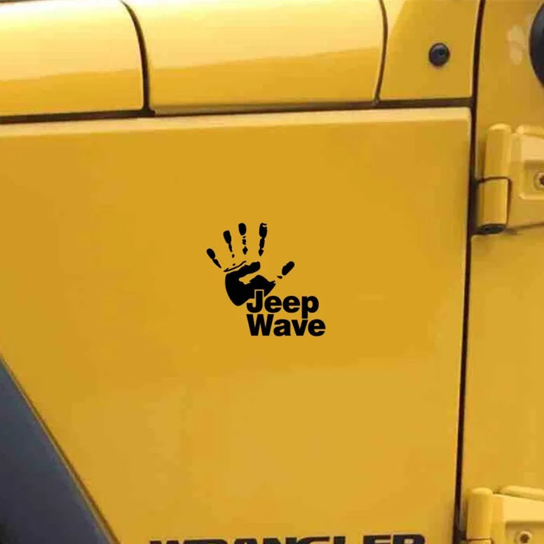 Funny Jeep Wave Hand Vinyl Decal Sticker Car Styling Jeep Talk Car Stickers and Decals for Jeep Wrangler Cherokee Compass