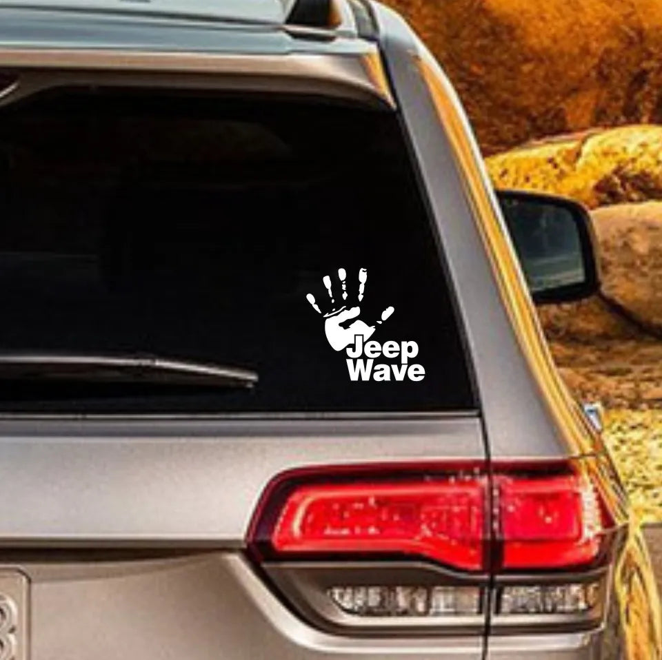 Funny Jeep Wave Hand Vinyl Decal Sticker Car Styling Jeep Talk Car Stickers and Decals for Jeep Wrangler Cherokee Compass