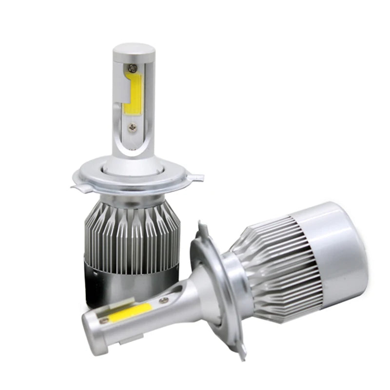 2Pcs/Pair H1 H3 H7 H11 9005 HB3 9006 HB4 Hight Bright COB C6 Car LED Headlight H4 H13 9004/9007 Hi/Lo Beam  Headlamp