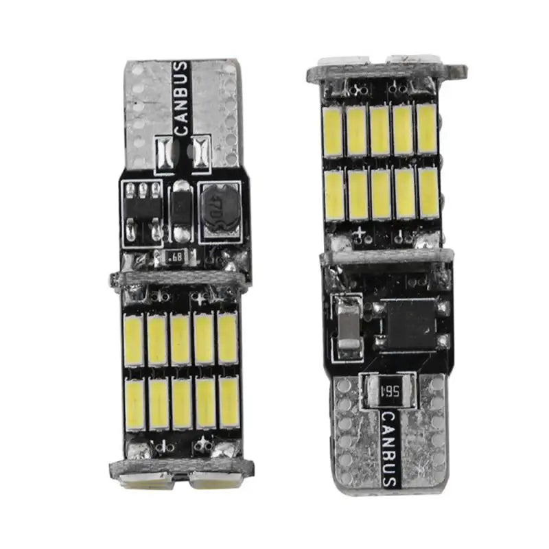 1/2Pcs Signal Lamp 1200Lm T10 W5W LED Canbus Bulbs 4014 26SMD Instrument Lights White 12V 7000K LED Reversing Lights 12V lde