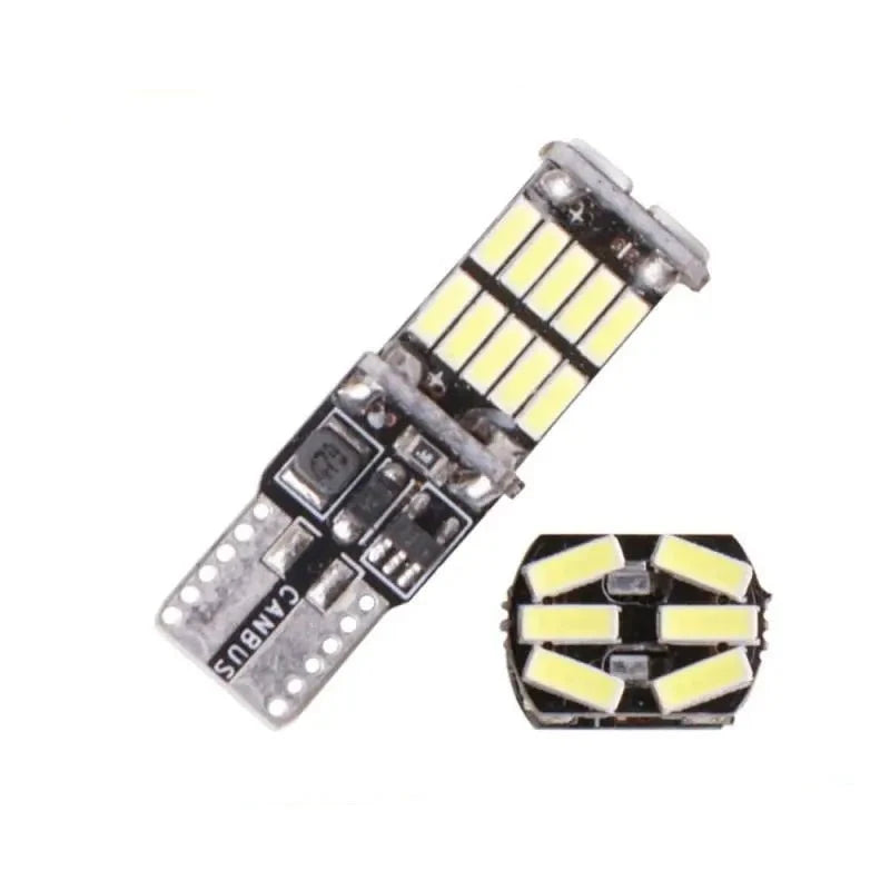 1/2Pcs Signal Lamp 1200Lm T10 W5W LED Canbus Bulbs 4014 26SMD Instrument Lights White 12V 7000K LED Reversing Lights 12V lde