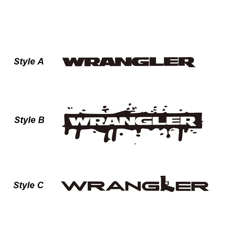 2PCS Car Hood Cover Engine Stickers For Jeep Wrangler JK JL TJ YJ Unlimited DIY Exterior Tuning Accessories Vinyl Bonnet Decals
