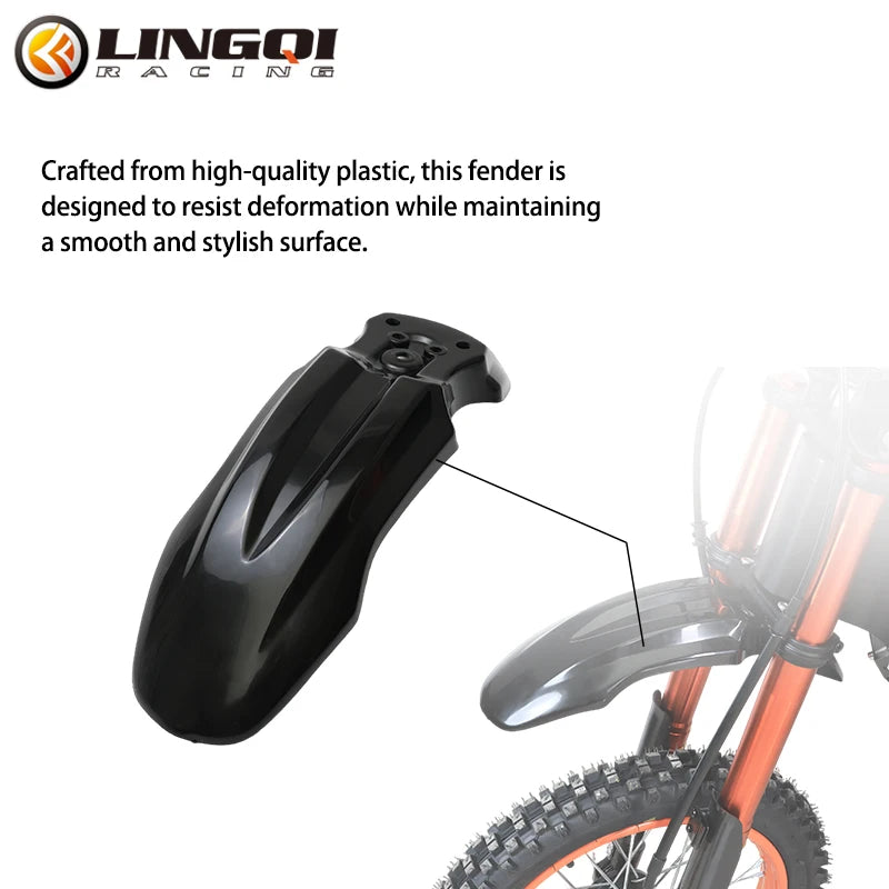 LINGQI RACING Motorcycle Mudguard Front Fender Plastic Wheel Tire Guard For Tuttio Soleil 01 CRF50 Pit Dirt Bike Modified Parts
