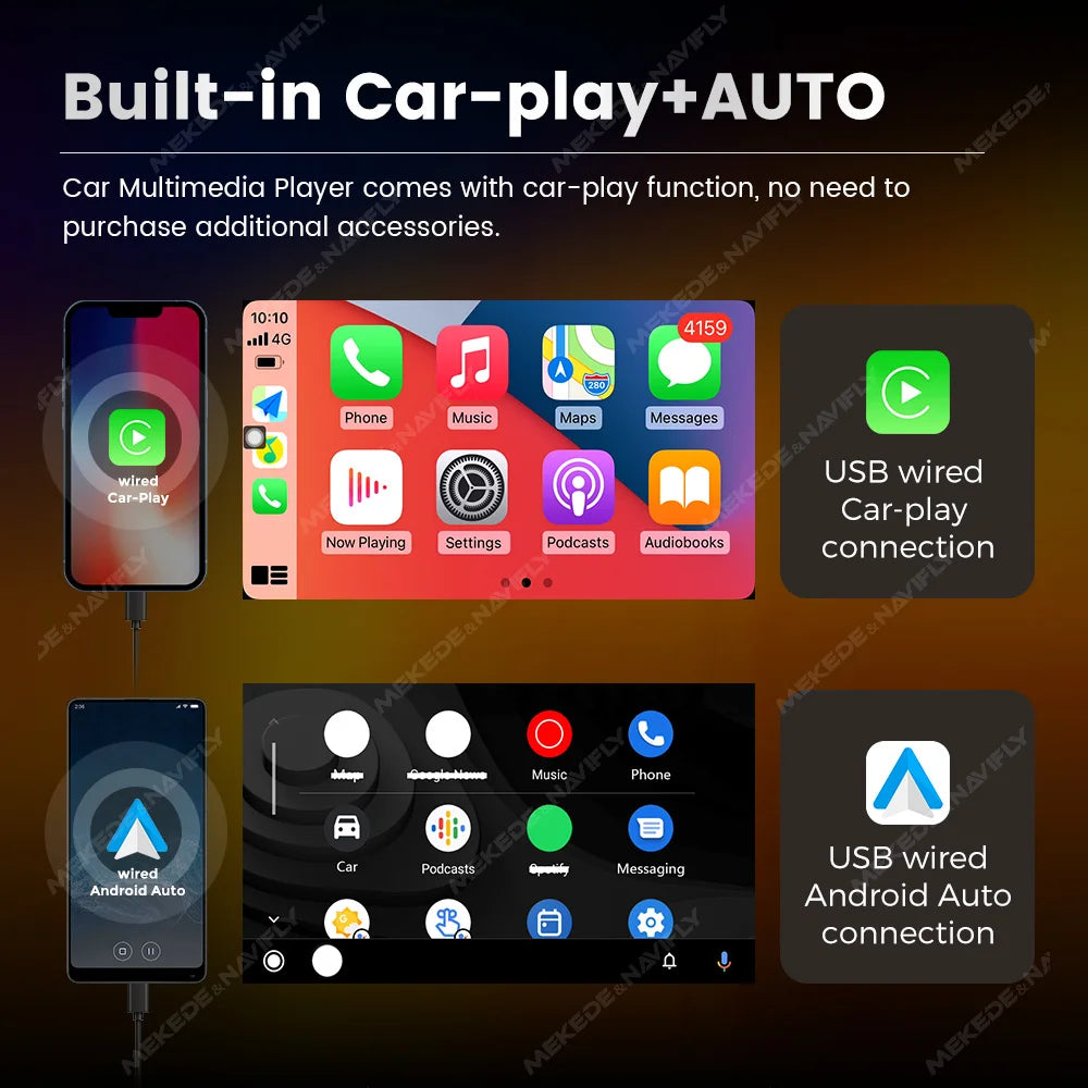 2024 New Navigation GPS Carplay Android Auto Car Intelligence System Universal Multimedia Radio For Benz Audi Suzuki Mazda etc