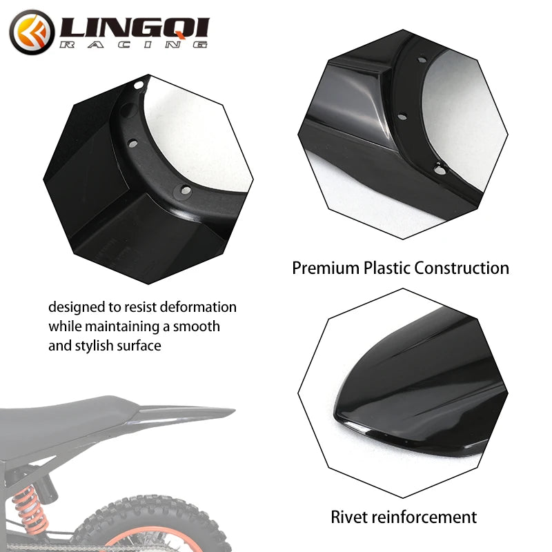 LESQUE Pit Dirt Bike Rear Fender Wheel Cover Black Mudguard For Tuttio Soleil 01 Electric Scooter Bikes Modified Accessories