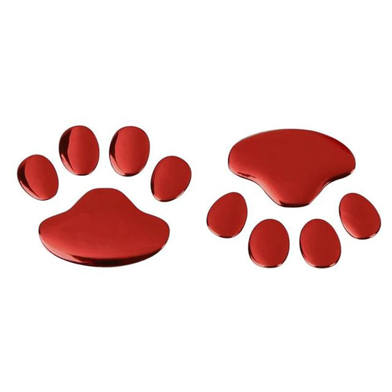 2PCS Auto Accessories Car Sticker Cool Design Paw 3D Animal Dog Cat Footprint Decal Car PVC sticker car decal
