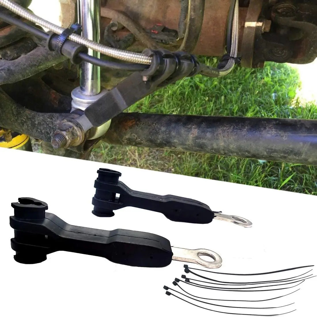 1101255 Front Brake Line Anchor Brake Hose Bracket Separator for JEEP Wrangler JK JL Unlimited 2/4 Doors, Red & Black
