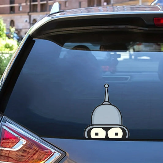Bender-Face-Futurama's Sticker Cartoon Vinyl for Cars Trucks Laptops