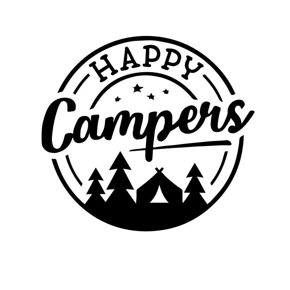 Creative Happy Camping Life Car Sticker for Car Window Vinyl Decals Car Styling Self Adhesive Emblem Car Decoration Stickers