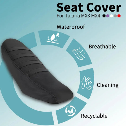 Motorcycle Seat Cover Soft Waterproof Non-slip For Talaria MX3 MX4 Dirt Bike Off Road