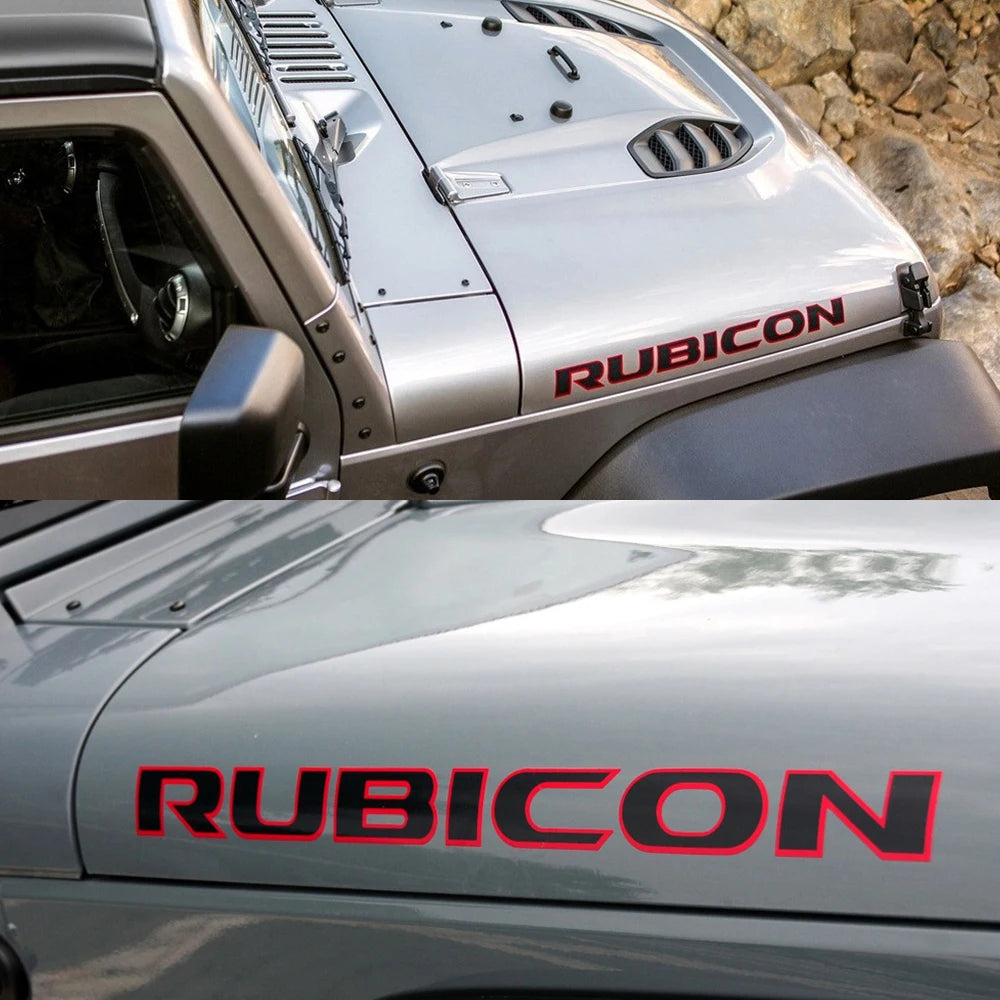 Car Hood Cover Stickers For Jeep RUBICON Wrangler Unlimited JK JL CJ 4X4 392 Vinyl PVC Film Decor Decals Auto Tuning Accessories