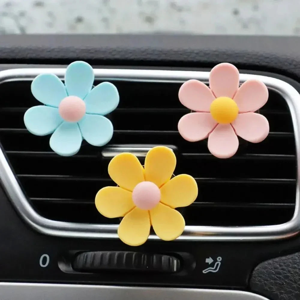 3Pcs/Set Car Outlet Vent Perfume Clips Candy-colored Flower Car Air Freshener Air Conditioning Outlet Incense Car Accessories