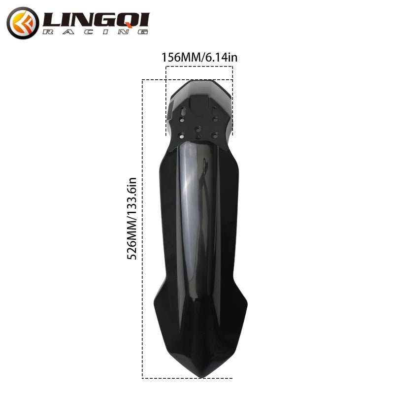 LINGQI RACING Motorcycle Front Fender Black Protector Wheel Mud Guards For QD-EM2.0 BAOCL CHEERDMOTO Tuttio Soleil 01 Dirt Bike
