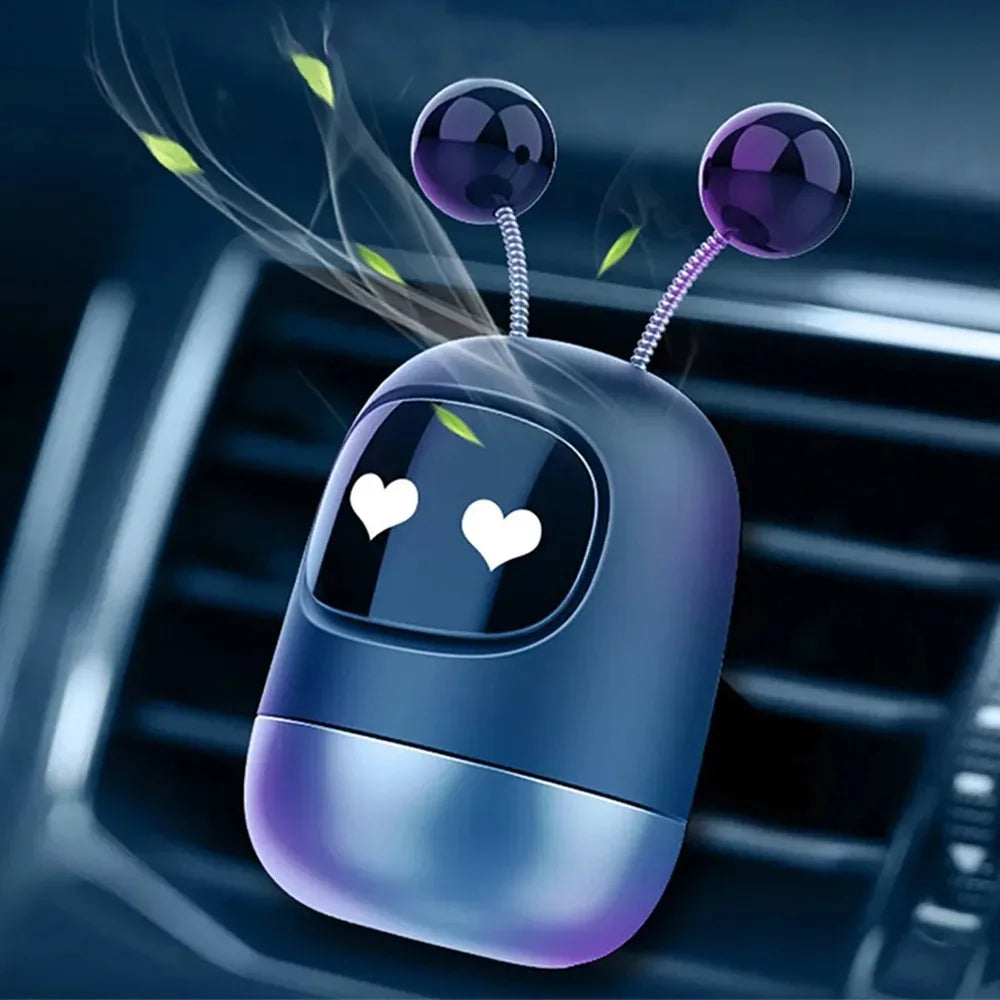 Car Air Freshener Auto Creative Mini Robot Air Vent Clip Parfum Flavoring Ventilation Outlet Aromatherapy Automotive Interior