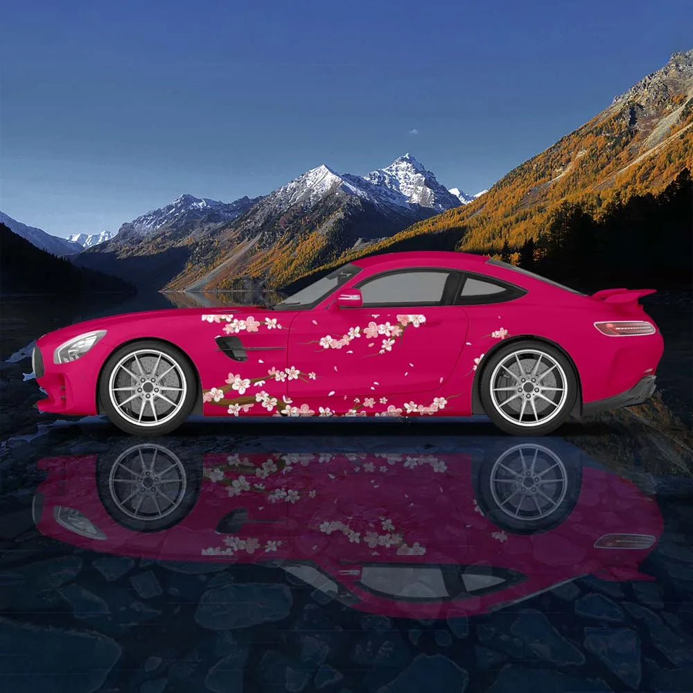Japanese Car Roses Japanese Cherry Blossoms Car Livery, Universal Size, Japanese Theme Ve ...