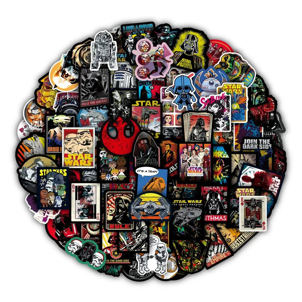 Cool Star Wars Cartoon Sticker DIY Diary Laptop Luggage Skateboard Graffiti Decals Fun for Kid Toys