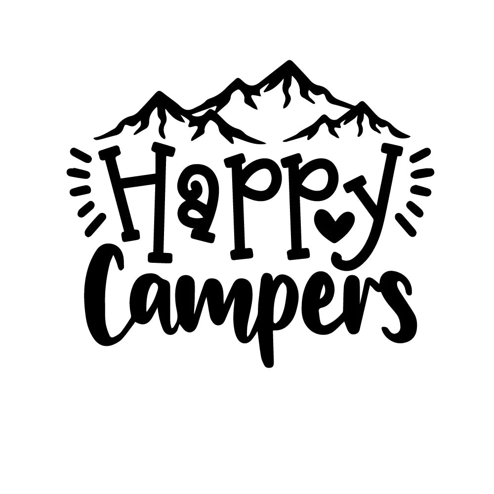 Creative Happy Camping Life Car Sticker for Car Window Vinyl Decals Car Styling Self Adhesive Emblem Car Decoration Stickers