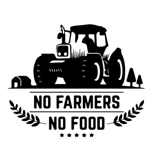 Support Farmers Outfit No Farmers No Food Bumper Sticker Vinyl Decal  Car Truck Van Bumper Cup Tumbler Laptop  Decal Sticker