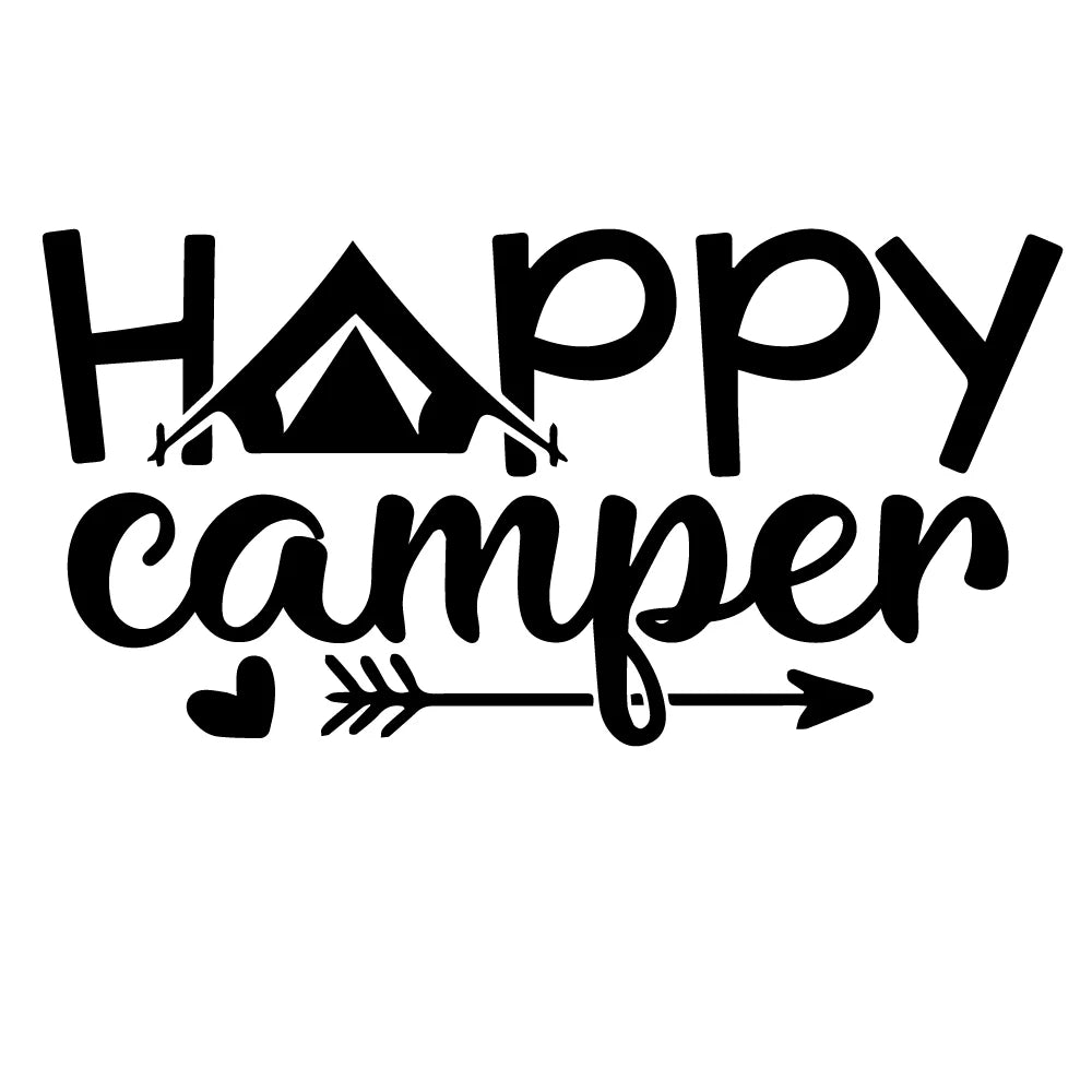 Creative Happy Camping Life Car Sticker for Car Window Vinyl Decals Car Styling Self Adhesive Emblem Car Decoration Stickers