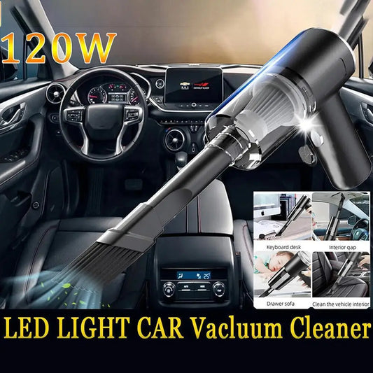 Car Wireless Vacuum Cleaner Fast Charging USB Type C High Power Handheld Mini Dust Collector Car Home Air Duster
