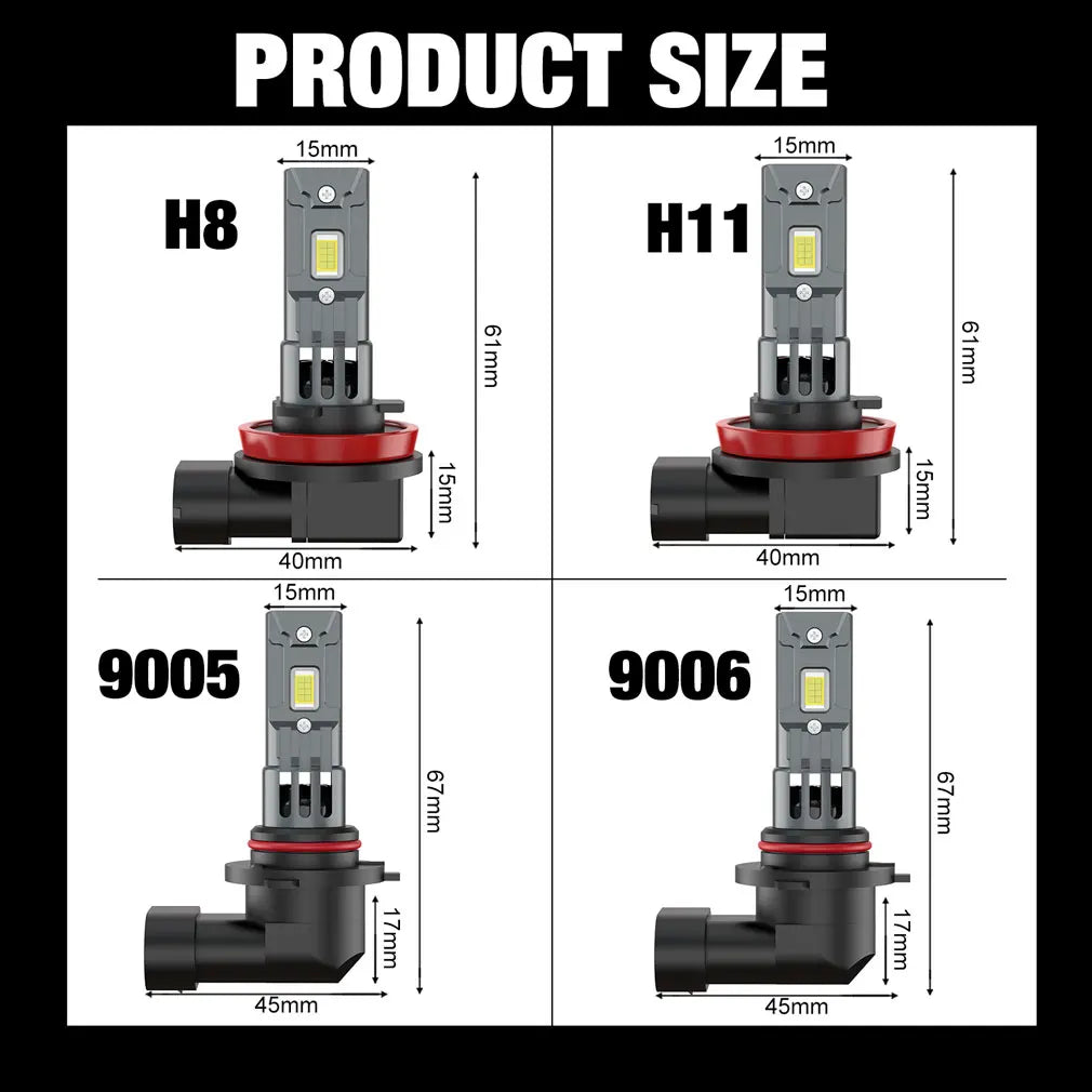 320000LM H8 H11 LED Bulb H16JP 9005 HB3 9006 HB4 Headlight Fog Light Canbus Mini 260W CSP for Car Auto Diode Lamp 6500K 12V