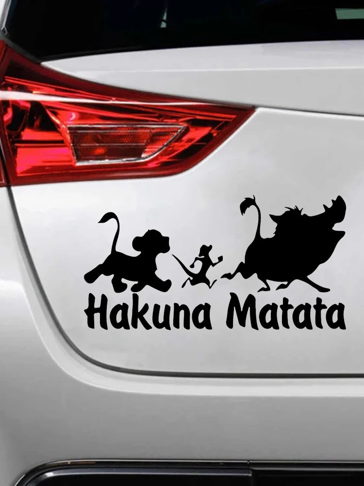 S51594 Various Sizes/Colors Car Stickers Vinyl Decal Hakuna Matata Animal Motorcycle Decorative Accessories