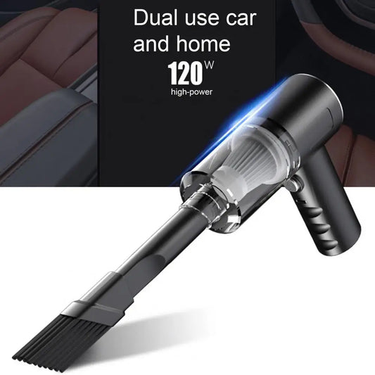 Wireless Car Vacuum Cleaner USB Charging 120W Portable Cleaning Appliance Mini Wet and Dry Vacuum Cleaner Household Type-C