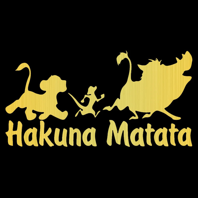S51594 Various Sizes/Colors Car Stickers Vinyl Decal Hakuna Matata Animal Motorcycle Decorative Accessories