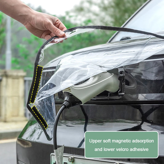 New Electric Car Charging Port Cover Rainproof EV Charger Guns Cover Electric Vehicles Magnetic Protection Car Accessaries