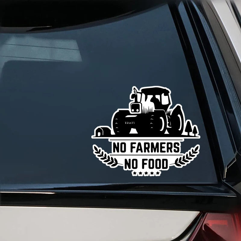 Support Farmers Outfit No Farmers No Food Bumper Sticker Vinyl Decal  Car Truck Van Bumper Cup Tumbler Laptop  Decal Sticker