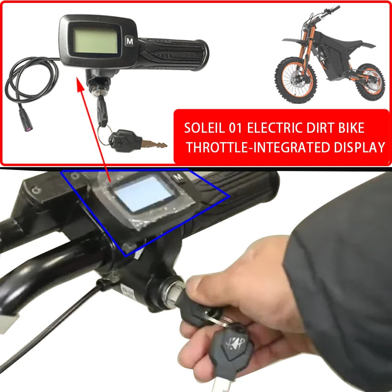 Original Soleil01 New Tthrottle for Tuttio Soleil 01 Electric Dirt Bike Compatible with Kugoo Wish 01 Dirt Bike