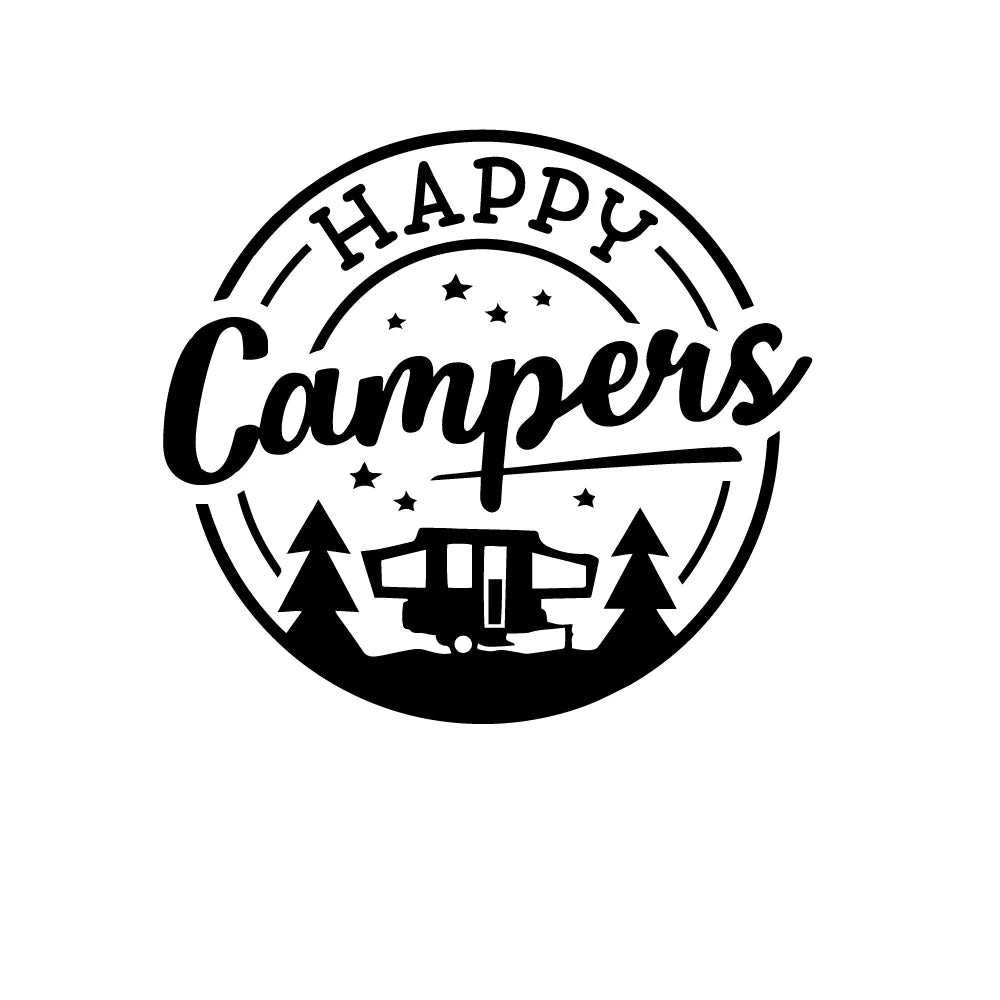 Creative Happy Camping Life Car Sticker for Car Window Vinyl Decals Car Styling Self Adhesive Emblem Car Decoration Stickers
