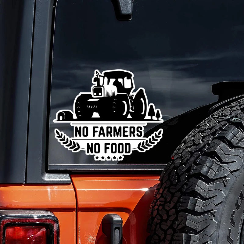 Support Farmers Outfit No Farmers No Food Bumper Sticker Vinyl Decal  Car Truck Van Bumper Cup Tumbler Laptop  Decal Sticker