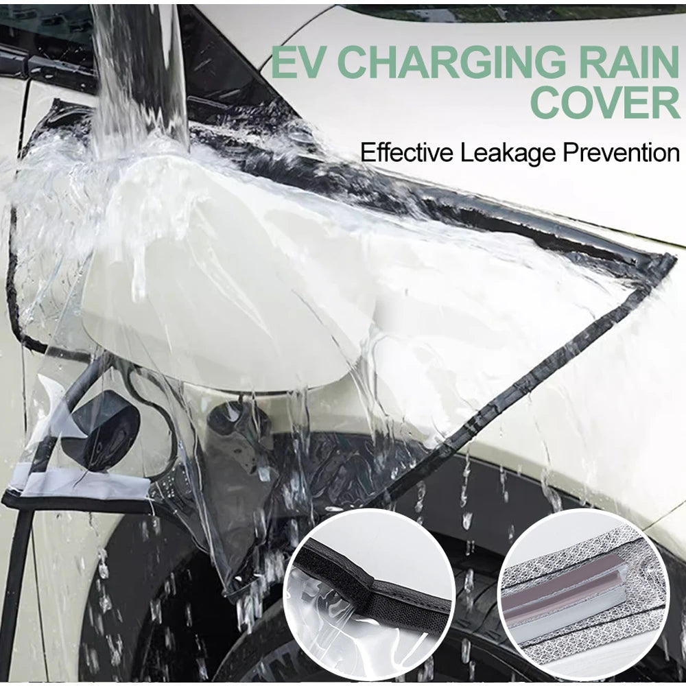 Electric Car Charging Port Rain Cover Rainproof Outdoor EV Charger Cover Electric Vehicles Magnetic Protection for Car SUV
