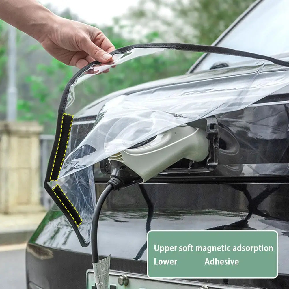 For Tesla Y Electric Vehicle Charger Port Cover SUV Dustproof Outdoor Covers Car Protection Accessories Rainproof Y0H2