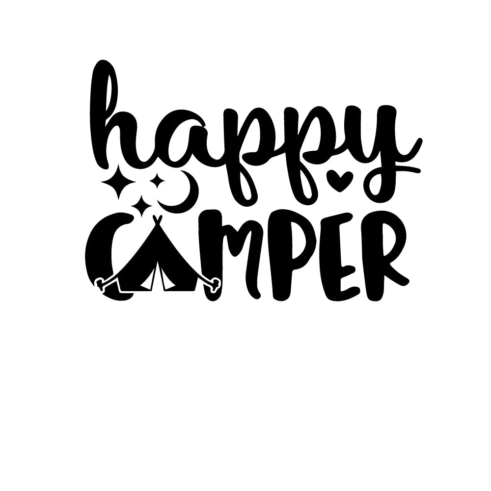 Creative Happy Camping Life Car Sticker for Car Window Vinyl Decals Car Styling Self Adhesive Emblem Car Decoration Stickers