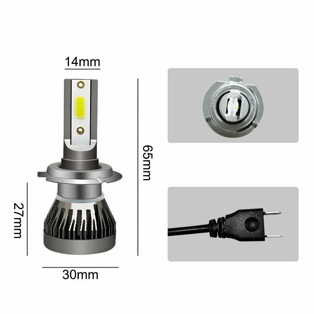 Car Headlight 2PCS H7 LED Headlight 200W 20000LM 6000K Canbus Error Free  Car Auto Headlamp Led Lights For Car