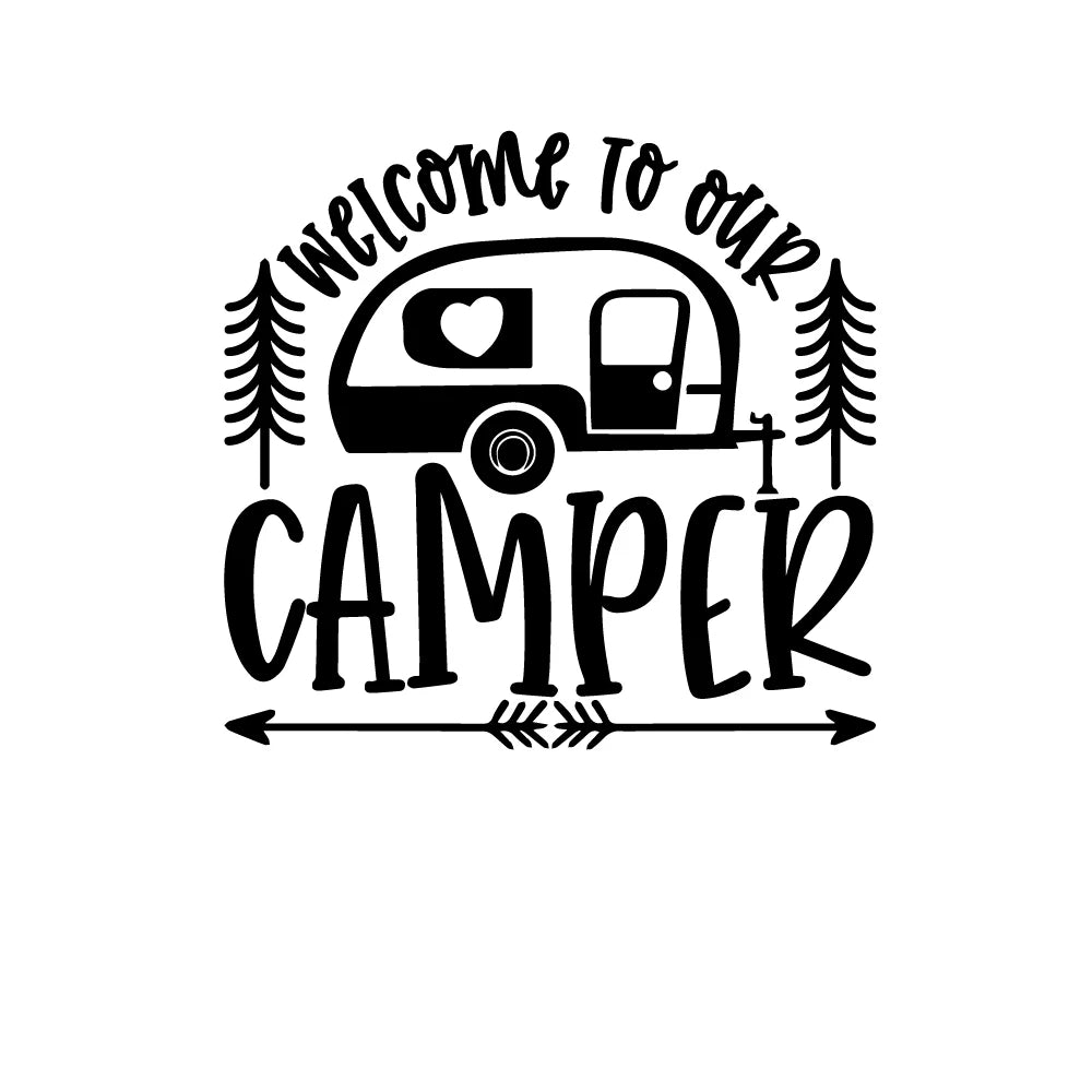 Creative Happy Camping Life Car Sticker for Car Window Vinyl Decals Car Styling Self Adhesive Emblem Car Decoration Stickers