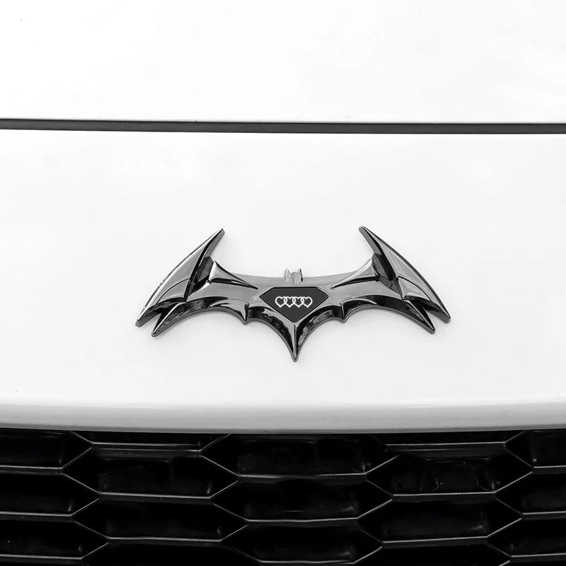 3D Car Stickers Universal Metal Stickers, Bat Shape Badge Car Stickers for Audi A3 A4 A5 A6 A7 A8 A1 Q3 Q2 Q7 Q5 Q8