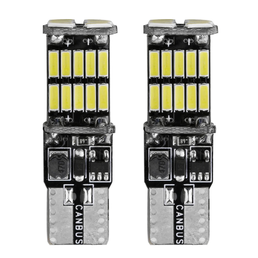 Signal Lamp 1200Lm T10 W5W LED Canbus Bulbs 4014 26SMD Instrument Lights White 12V 7000K LED Reversing Lights 12V lde