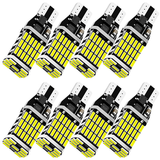 2/4/8 PCS T15 W16W LED Bulbs Canbus Error Free 12V 24V 4014-45SMD 7000K White Super Bright Car Reverse Parking Backup Lights