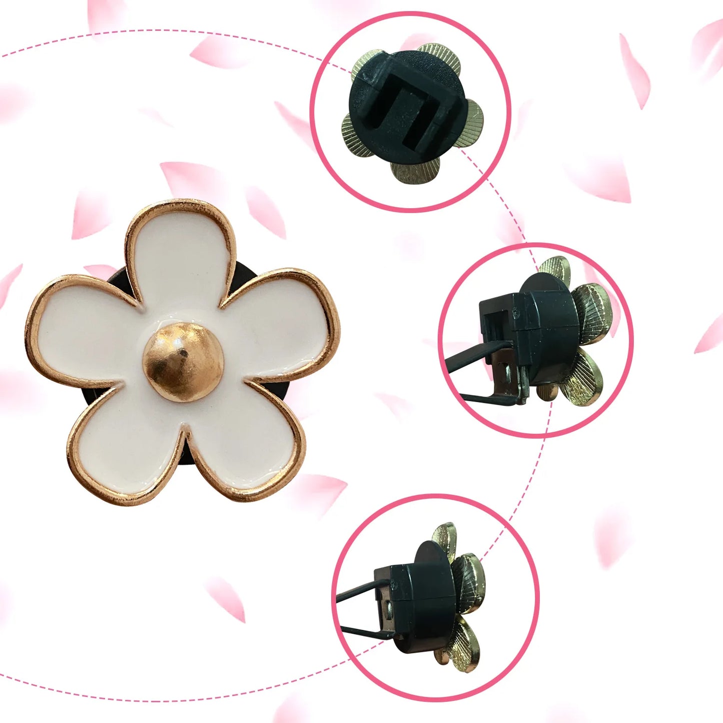 Daisy Car Air Outlet Perfume Clip Cute Mini Flower Aromatherapy Creative Car Interior Decoration Air Freshener Accessories