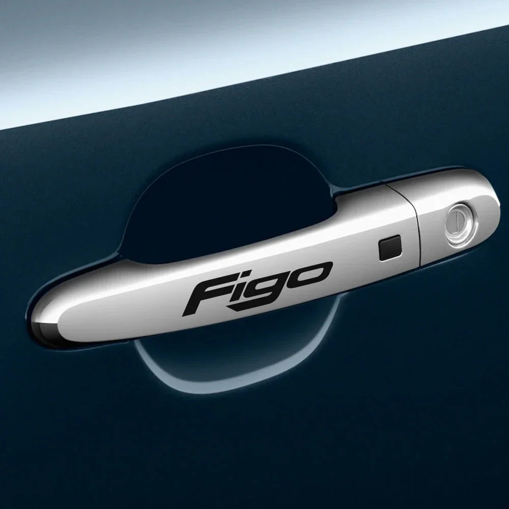 4pcs Car Door Handle Stickers For Ford C-MAX EXPEDITION Fiesta FIGO FLEX GALAXY KA RANGER S-MAX TRANSIT Auto Accessories