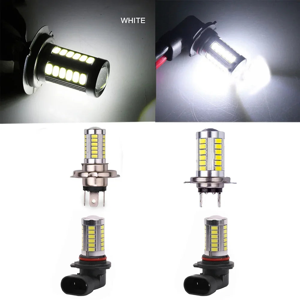 1Pc H4 LED Lamp Car Headlight Cold White 33 SMD 5630 Light Bulb Auto Automobile Fog Light Headlamp 12V H7 H8 H11 LED 9005 9006