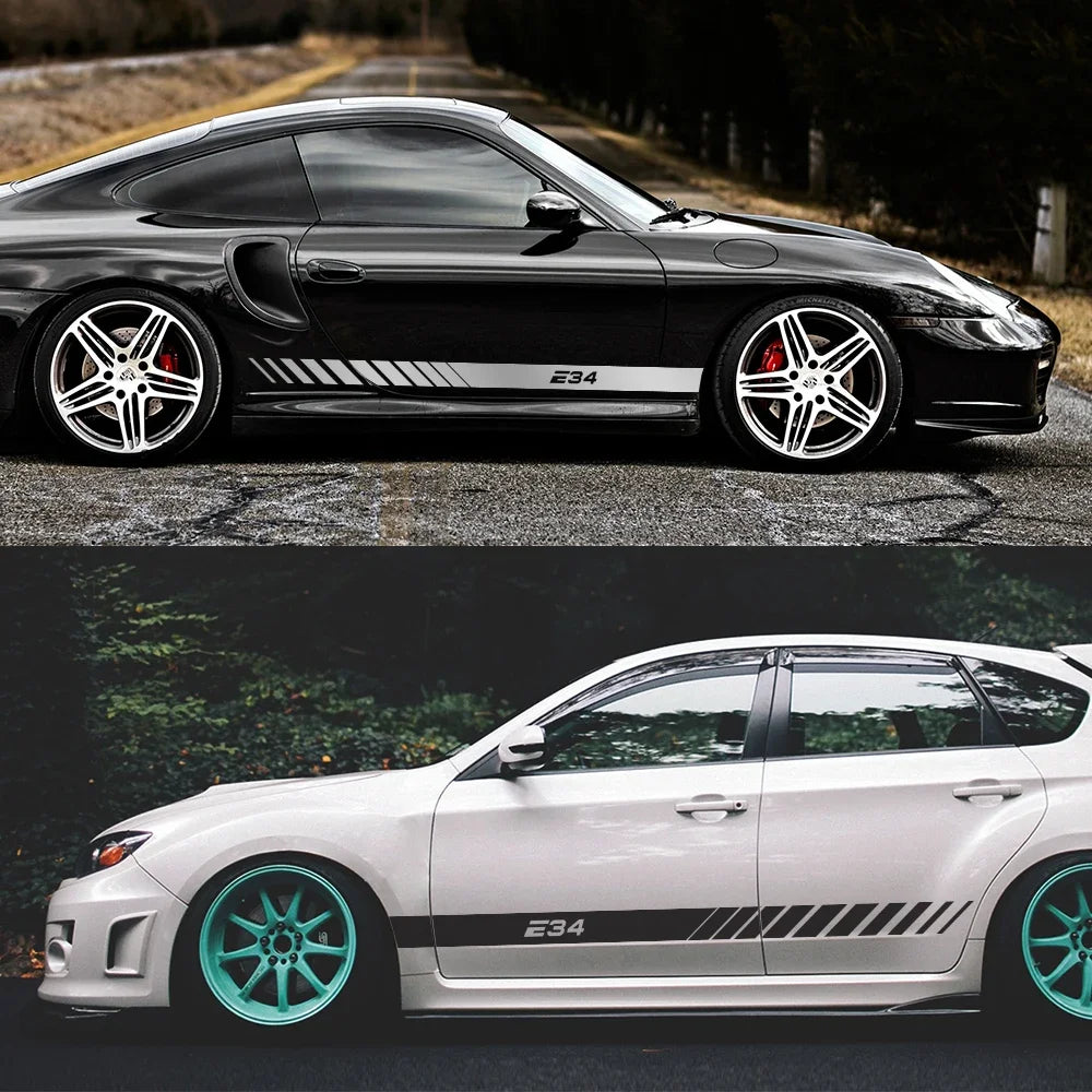 Car Side Door Sticker Body Vinyl Decor Decal Accessories For BMW E39 E46 E28 E30 E34 E36 E53 E60 E61 E62 E70 E87 E90 E91 E92 E93