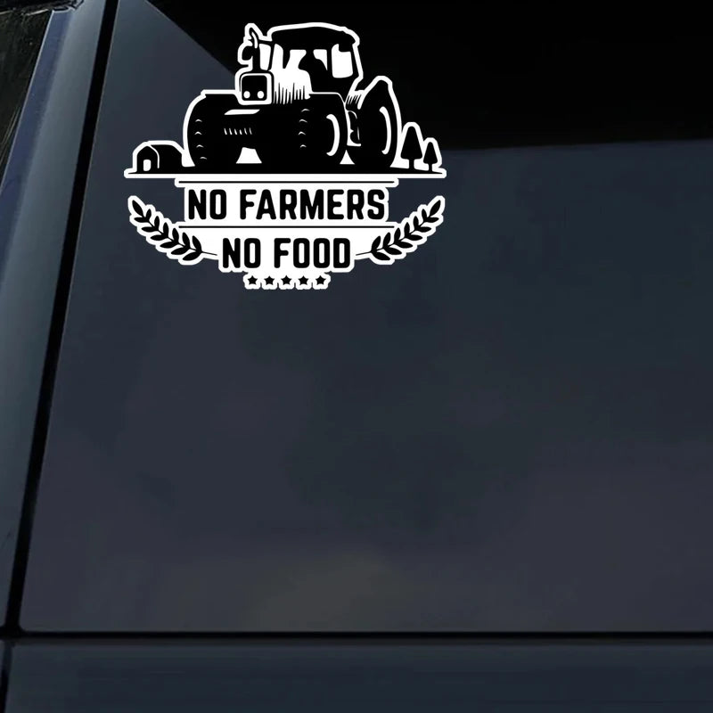 Support Farmers Outfit No Farmers No Food Bumper Sticker Vinyl Decal  Car Truck Van Bumper Cup Tumbler Laptop  Decal Sticker