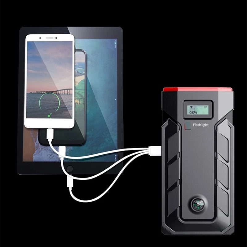 U90C Air Compressor Jump Starter  Auto Car  Booster Charger Starting